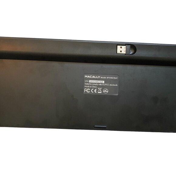 Macally Lightweight Wireless Keyboard-USB RF Dangle Underneath-Black-2.4G-GUC - Picture 6 of 9